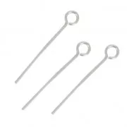 925 Sterling Silver Eye pin 25x0.6mm x10