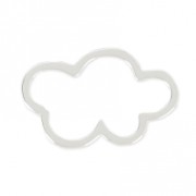 925 Sterling silver Cloud spacer/pendant 16x9.8 mm x1