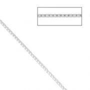 925 Sterling silver square Venetian chain 0.9 mm x 1m