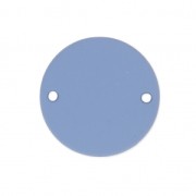 2-hole round spacer covered with rubber 18 mm Blue x1