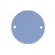 2-hole round spacer covered with rubber 18 mm Blue x1