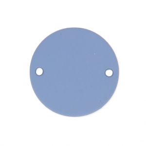 2-hole round spacer covered with rubber 18 mm Blue x1