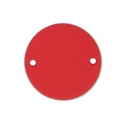 2-hole round spacer covered with rubber 18 mm Red x1|raw }}