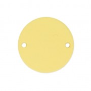 2-hole round spacer covered with rubber 18 mm Yellow x1|raw }}