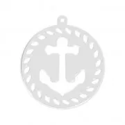 925 Sterling Silver Anchor Charm 21 mm x1