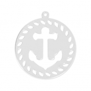 925 Sterling Silver Anchor Charm 21 mm x1
