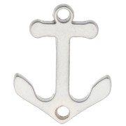 Spacers 2 rings Anchor 12.5x10 mm - 925 Sterling Silver x1