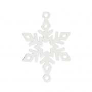 925 Sterling silver Snowflake spacer 2 loops 20x14 mm x1|raw }}