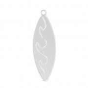 925 Sterling silver surfboard pendant 25x8 mm x1|raw }}