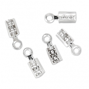 925 Sterling Silver Mini end clip - Made in Europe - 1.5 mm x10