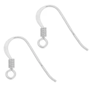 13.5 mm Ear Hooks - 925 Sterling Silver x100