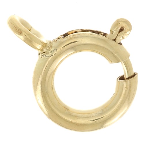 Gold filled Spring Clasp 8 mm with open ring x1