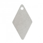 Metal diamond sequin 16x9 mm Rhodium Tone  x8