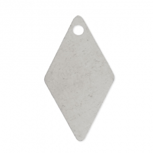 Metal diamond sequin 16x9 mm Rhodium Tone  x8