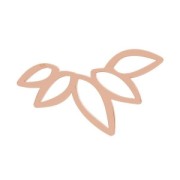 925 Sterling Silver pendant/spacer Leafs 13 mm Rose Gold Tone x1|raw }}