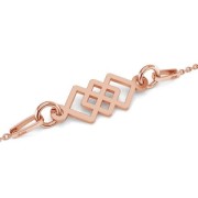 925 Sterling Silver spacer 2 loops 3 squares 17x6.5 mm x1