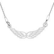 925 Sterling Silver spacer 2 loops wings 25.5x9.5 mm Rose Gold Tone rx1