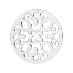 925 Sterling Silver rond rosace spacer 13 mm x1