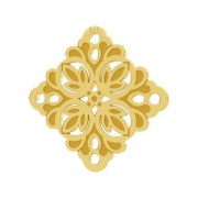925 Sterling Silver Pendant/Spacer mandalas 12 mm Gold Tone plated x1