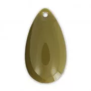 Metal epoxy resin sequins drop shape 21x11.5 mm Olive x 8