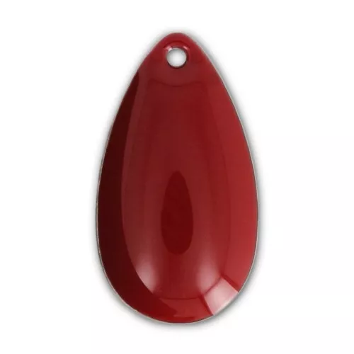 Metal and epoxy resin sequin drops 21x11.5 mm - Dark red x8