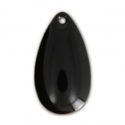 Metal epoxy resin sequins drop shape 21x11.5 mm Black x 8|raw }}