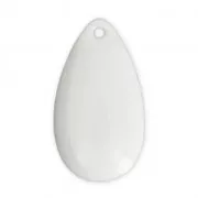 Metal epoxy resin sequins drop shape 21x11.5 mm White x 8