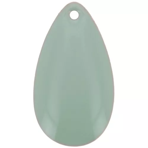 Metal epoxy resin sequins drop shape 21x11.5 mm Light teal x 8