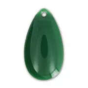 Metal epoxy resin sequins drop shape 21x11.5 mm Fir Green x 8