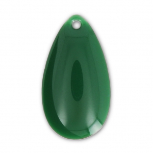 Metal epoxy resin sequins drop shape 21x11.5 mm Fir Green x 8
