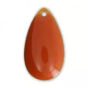 Metal epoxy resin sequins drop shape 21x11.5 mm Terracotta x 8