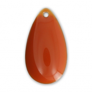 Metal epoxy resin sequins drop shape 21x11.5 mm Terracotta x 8