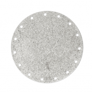 Metal spacer for Miyuki Delica with a diamond effect 35 mm - Rhodium Tone x1