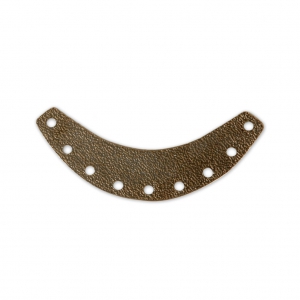 Metal half-moon spacer for Miyuki Delica with a diamond effect 37 mm - Bronze Tone x1