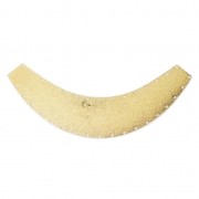 156x60 mm Brass Half-moon spacer to decorate - Gold Tone x1