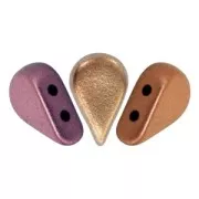 Glass beads Amos® by Puca® 5x8 mm Gold Iris Mat x10g