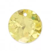 Round Zirconium Pendant 10 mm Golden x1