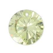 Round Zirconium Pendant 8 mm Peridot x1|raw }}