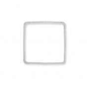 Square mounting element for beadweaving 14 mm Old SIlver Tone