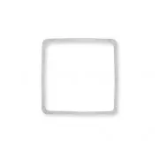 Square mounting element for beadweaving 14 mm Old SIlver Tone