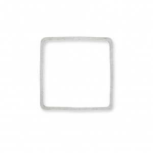 Square mounting element for beadweaving 14 mm Old SIlver Tone