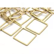 Square mounting element for beadweaving 14 mm Old SIlver Tone