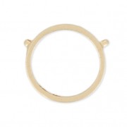 Circle brass spacer 13 mm Satin Gold Tone x1|raw }}
