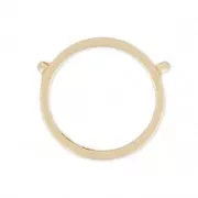 Circle brass spacer 13 mm Satin Gold Tone x1