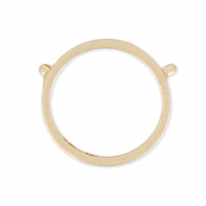 Circle brass spacer 13 mm Satin Gold Tone x1