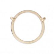 Circle brass spacer 13 mm Satin Gold Tone x1