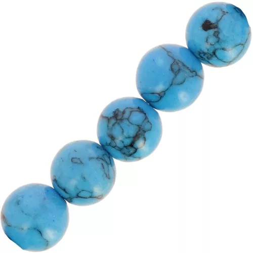 Beads Turquoise Synthetic rond beads 8mm x10
