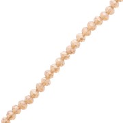 Fire Polished faceted flat round 3.5x3 mm Luster Topaz Gold x35cm|raw }}