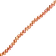 Rondelle beads faceted - round flattened - 4.5x3.5mm Luster Topaz Gold x36cm
