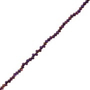 Fire Polished faceted flat round 2x1.5 mm Light Purple Iris x35cm|raw }}